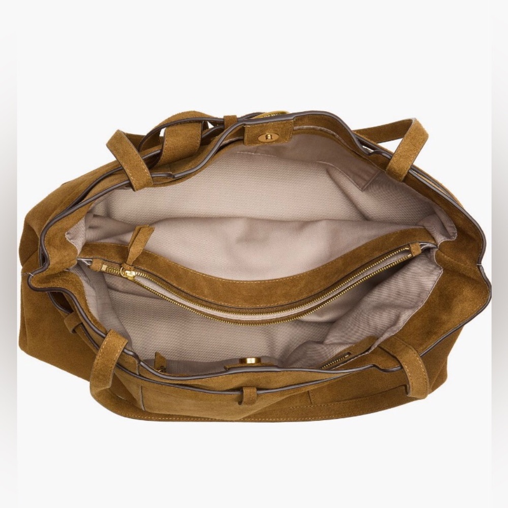 NEW $498 rag & bone Large Lexington Suede Tote in Golden Brown! - Picture 4 of 13